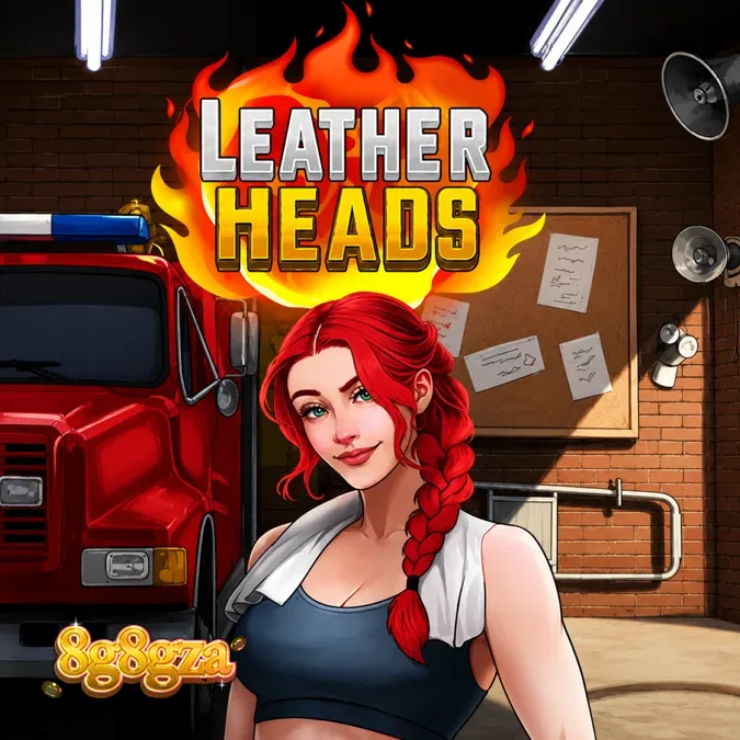 Tampilan visual slot Leatherheads dengan tema pemadam kebakaran yang dinamis